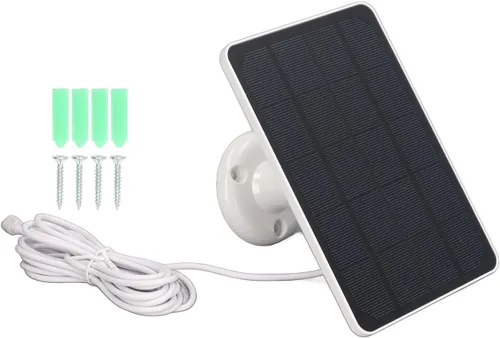 Vista 7 de Panel solar de 4W 5V para cámara al aire libre, para cámara con interfaz micro USB, para cámara de reflector, energía solar para el sistema