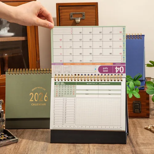 Vista 8 de Calendario de escritorio grande 2026, calendario mensual de escritorio de 9.9 x 8.7 pulgadas de pie desde ahora hasta diciembre de 2026, calendario