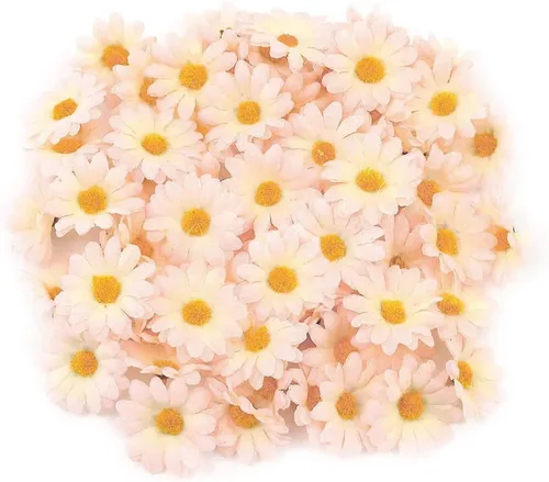 Vista 13 de 100 cabezas de girasol de seda de 1.969 in, 2 pulgadas, decoración de boda, corona de regalo, álbum de recortes, manualidades, fiesta, festival