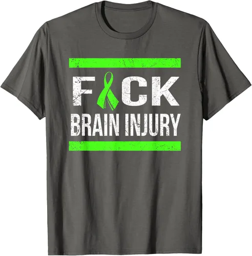 Vista 92 de Apoyo Daño cerebral Concienciación T Shirt, mujer L, Asphalt Negro