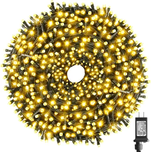 Vista 9 de Chuya Luces de Navidad para interiores y exteriores, luces de árbol de Blanco cálido y multicolor