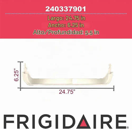 Vista 3 de Frigidaire 240337901 cesto para la puerta del refrigerador