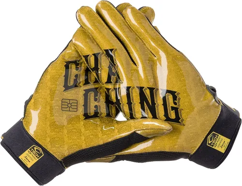 Vista 2 de Shock Doctor Showtime Receptor Guante, Negro/Dorado ChaChing L