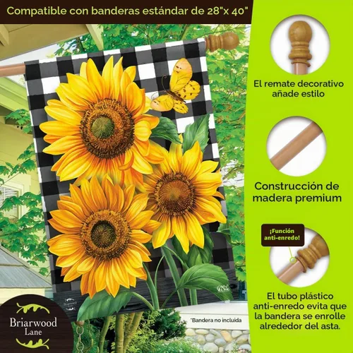 Vista 2 de Briarwood Lane 57 - Mástil de madera de pino (57 x 1 pulgada)
