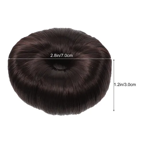 Vista 2 de FRCOLOR Anillos de extensión de pelo 2pcs secador de pelo cola de caballo boda plástico novia peluca Chignon