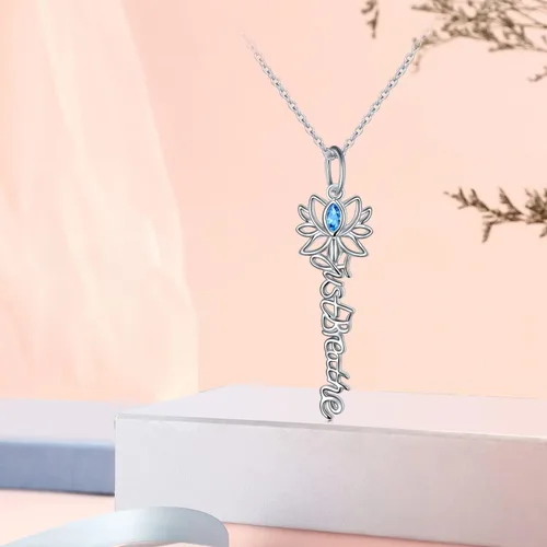 Vista 7 de Collar con colgante de plata esterlina S925 para enfermeramédicopolicíaprofesoryogas para mujer, regalo de joyería de graduación para el día