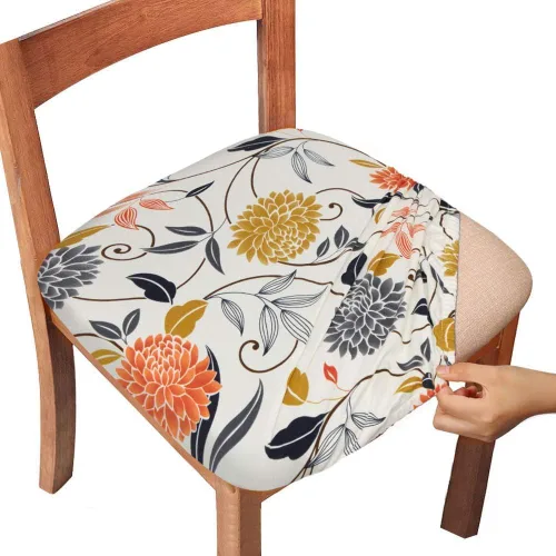 Vista 14 de Gute Fundas para Asiento de Silla, Funda de Silla de Ante con Cintas Elásticas y Botón, Protectores de Silla Tapizada Desmontables y Lavables