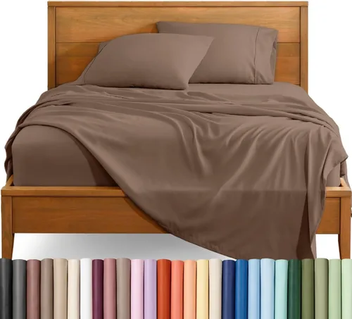 Vista 55 de Bare Home Juego de Sábanas Twin - Sábanas de Cama de Microfibra Ultra-Suave 1800 - Doble Cepillado - Bolsillos Profundos - Ajuste Fácil - Extra