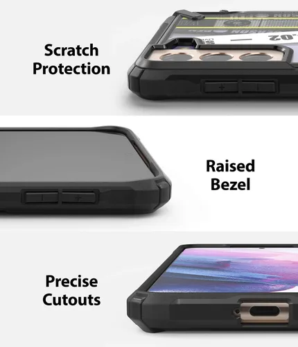 Vista 7 de Ringke Diseño Fusion-X compatible con Galaxy S21 Plus, diseño de carcasa resistente - Banda de boletos