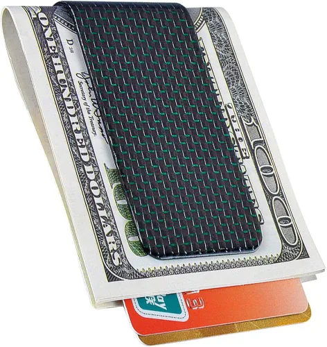Vista 4 de CL CARBONLIFE Carbon Fiber Wallet Money Clip for Cash and Credit Card, Minimalist Holder Clips for Men (Large, 2.8"x1.5")
