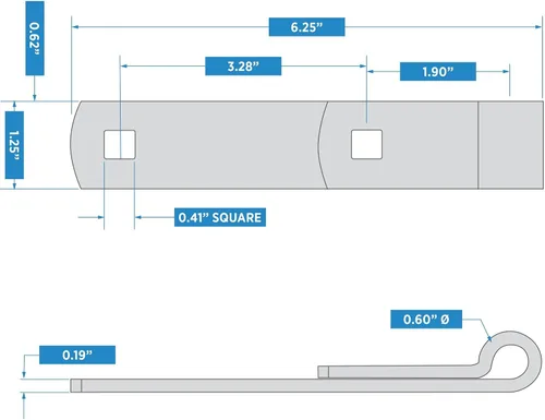 Vista 2 de National Hardware 294BC Bisagra de correa de 6 pulgadas de zinc plateado