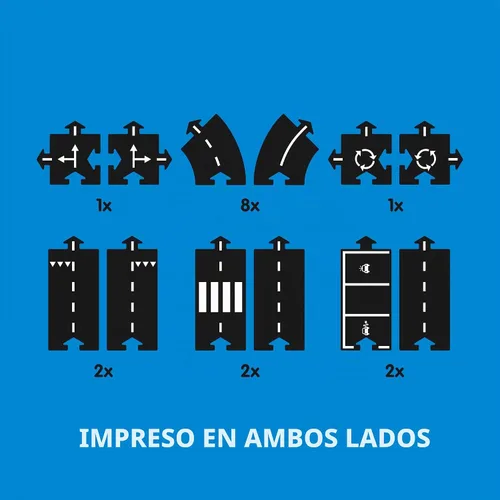 Vista 6 de Waytoplay Expressway, Circuito de 16 piezas para autos de juguete - Flexible, indestructible e impermeable - Pistas modulares para automóviles