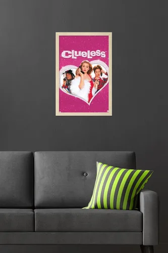 Vista 6 de Clueless - Póster de pared rosa, 22.4 pulgadas de largo x 14.7 pulgadas de ancho, versión rubia enmarcada