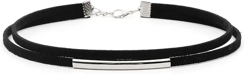 Vista 6 de Fesciory Collares negros para mujer, collar de encaje de terciopelo ajustable en capas, regalo de joyería gótica.