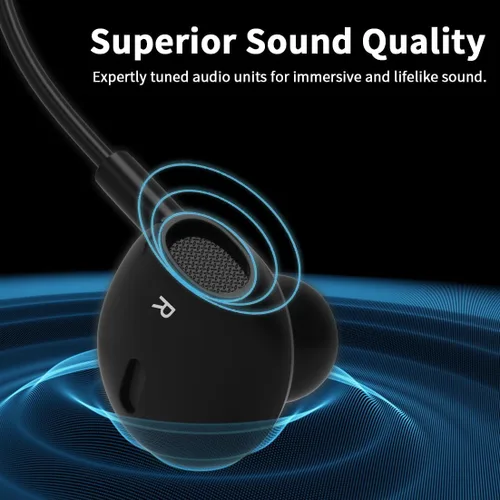 Vista 2 de VR Earphones for Oculus Quest 2 Semi-in-Ear Headphones for Virtual Reality Gaming Headset, 0 Latency 3.5 mm