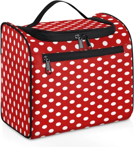 Vista 9 de cfpolar Animal Fox Flores Colgantes Neceser de Viaje Neceser Organizador de Maquillaje Bolsa de Almacenamiento de Cosméticos Baño Bolsa