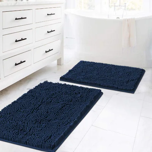 Vista 14 de H.VERSAILTEX Alfombras de Baño para Baño Antideslizantes de Felpa Chenille Extra Suaves y Absorbentes para Cuarto de Ducha Lavables a Máquina