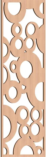 Vista 167 de 9 3/8"W x 24 3/8"H x 1/4"T Farwell Decorativos Paneles de Pared de Madera Calado, Hickory