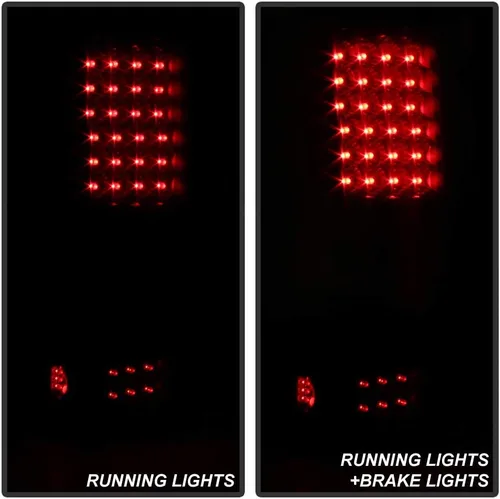 Vista 7 de AKKON - Para Ford F150 F-150 Camioneta Pickup Styleside Modelo 2004-2008, Faros Traseros LED Negros, Lámparas de Reemplazo de Freno