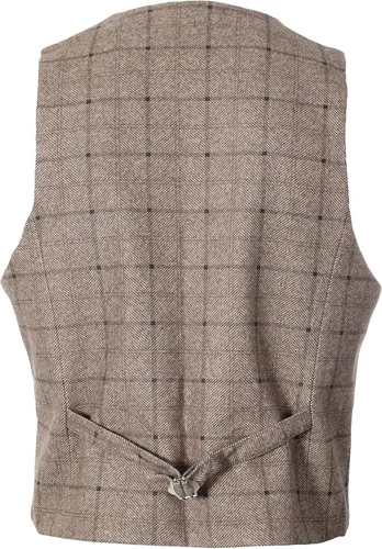 Vista 44 de Gioberti Chaleco de tweed formal de 6 botones para hombres