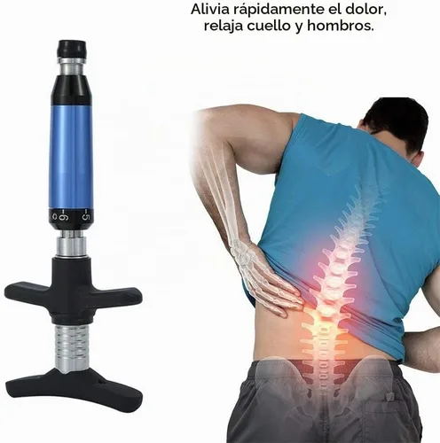 Vista 2 de Herramienta de ajuste quiropráctico, herramienta de corrección de ajuste quiropráctico manual de 6 niveles, masajeador de ajuste de columna