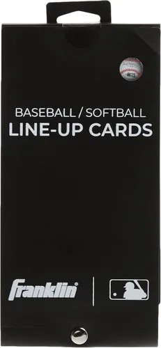 Vista 4 de Franklin Sports MLB - Tarjetas de alineación de béisbol y sóftbol, 25 hojas de juego + soporte para entrenadores + gerentes, color negro