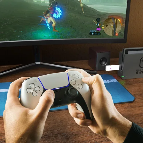 Vista 5 de MAYFLASH Magic-X Adaptador USB inalámbrico Bluetooth para Xbox Series SX, Xbox One, Switch, macOS, Windows, Raspberry Pi, compatible con PS5, PS4
