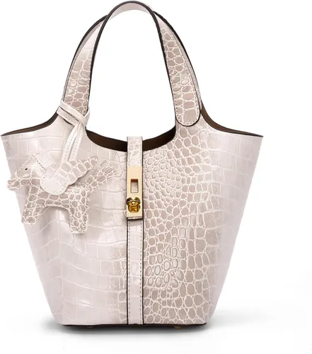Vista 20 de Bolso de mano para mujer, de piel vegana, bolso de mano con asa superior, bolso de hombro con bolso pequeño desmontable