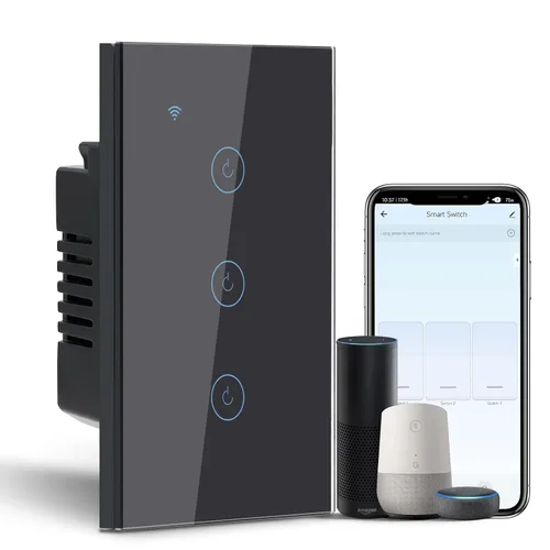 Vista 10 de BSEED Interruptor de luz inteligente, interruptor de luz WiFi Alexa de 1 banda con control remoto de aplicación y función de temporizador