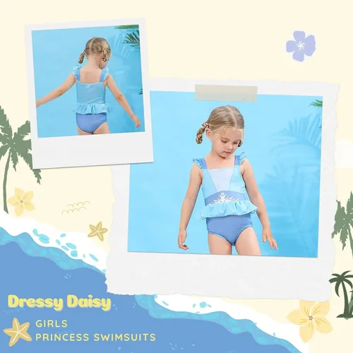 Vista 5 de Dressy Daisy Traje de baño de princesa de una pieza con falda para niñas Estilo b