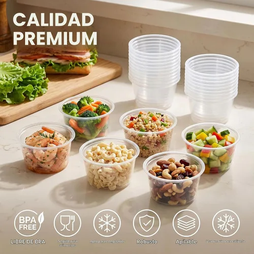 Vista 3 de GGOLDMER 300 Pack 4oz Plastic Portion Cups with No Lids, Condiment Cups