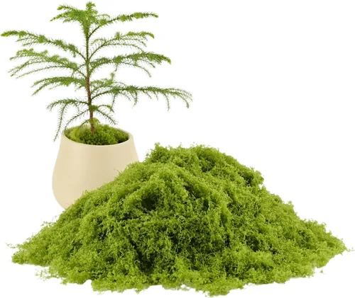 Vista 13 de El musgo verde artificial se utiliza para pavimento en maceta, relleno de jarrones, decoración de mesa de boda, pecera de cristal, paisaje