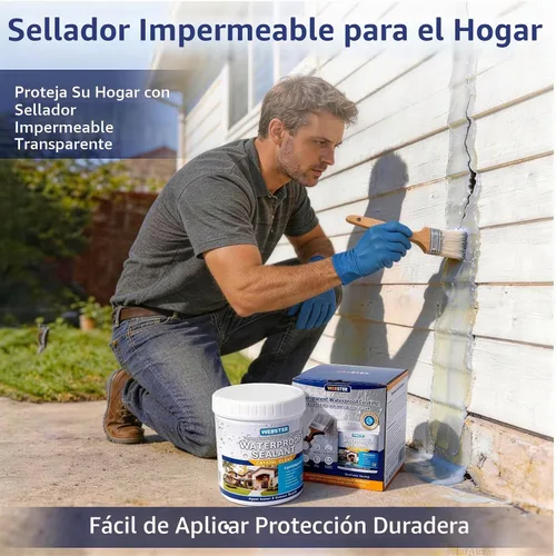 Vista 2 de Revestimiento impermeable transparente, sellador invisible de 35 onzas (2.2 libras), revestimiento transparente a prueba de fugas para techo, pared