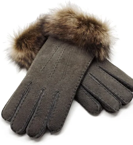 Vista 4 de YISEVEN Guantes de piel de oveja merino para mujer