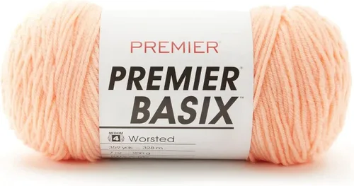 Vista 51 de Premier Yarns Basix, hilo de estambre sólido, hecho de acrílico, hilo ideal para ganchillo y tejido, color blanco, 359 yardas