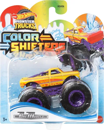 Vista 9 de Hot Wheels Monster Trucks - Surtido de juguetes de coche con cambio de color, 3 años