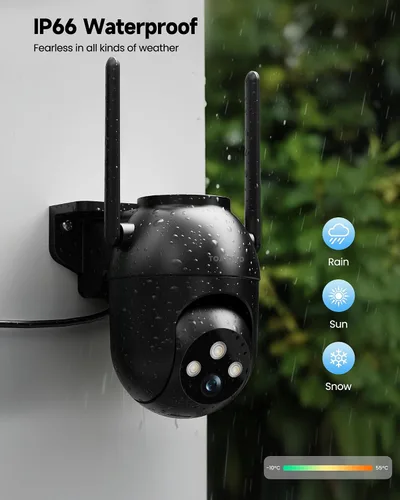 Vista 9 de Paquete de 2 Cámaras de Seguridad Exteriores con Cable: Cámara de 3MP para Seguridad del Hogar Exterior Sistema WiFi 2.4G/5G Homekit Cámara de Video