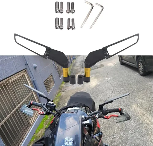 Vista 12 de para Espejo retrovisor para FZ1 FZ6 FZ8 FZ25 FZ400 FZ07 FZ09 FZ10 FZS15Wind Wing Side Retroviseur Espelhos Moto Accesorios de motocicleta (azul)