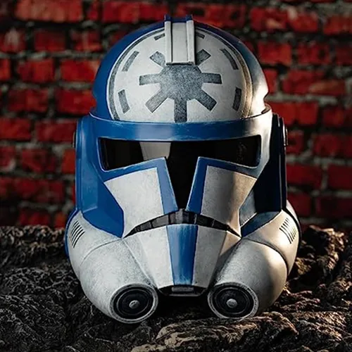 Vista 2 de DressVoguer Casco de soldado clon estilo portátil de resina de lujo, accesorios de cosplay, versión de colección
