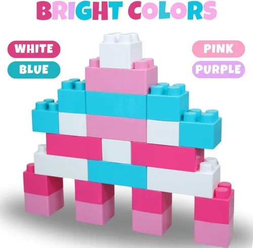 Vista 4 de Liberty Imports - Bloques de construcción gigantes entrelazados para niños pequeños (24 unidades)