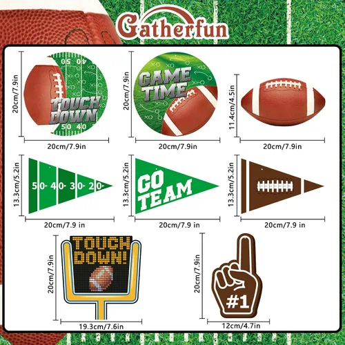 Vista 3 de 30 Piezas de Decoraciones de Fiesta de Fútbol Adorno Colgante en Espiral para Fiesta de Cumpleaños de Fútbol, Día de Juego de Fútbol, Fiesta