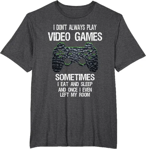 Vista 27 de Funny Gamer Video Games - Camiseta para niños y adolescentes, ajuste clásico, color negro, mezcla de algodón, Negro