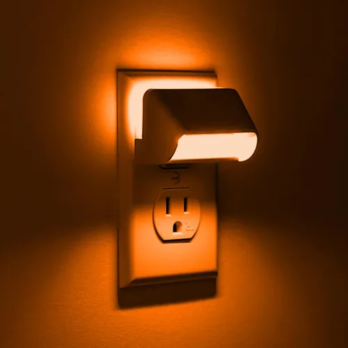 Vista 10 de Luz nocturna LED roja, sensor de atardecer a amanecer, modo de iluminación doble, luz guía y luz de sueño, interruptor de encendido y apagado, luz