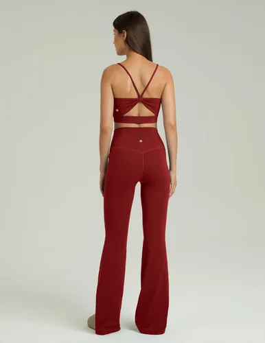 Vista 6 de Colorfulkoala Dreamlux - Leggings acampanados de cintura alta para mujer con bolsillos con cremallera, pantalones de yoga de pierna ancha