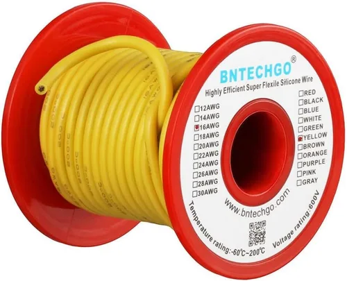 Vista 23 de BNTECHGO Alambre de silicona de calibre 16 rojo y negro cada 25 pies 2 Alambre de silicona calibre 16 rojo y negro