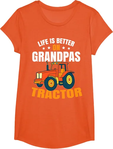 Vista 68 de Life Is Better On Grandpas Tractor Kids Farm Tractor Boy Camiseta, Negro