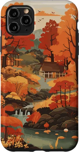Vista 13 de Tema de otoño y coloridas hojas y árboles de otoño, colores de otoño para iPhone 16