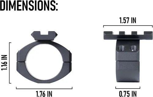 Vista 4 de Monstrum Soporte de anillo Picatinny para mira de rifle