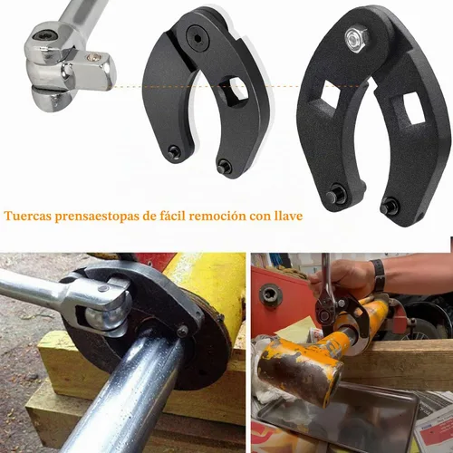 Vista 5 de 1266 & 7463 Juego de llaves de tuerca de prensaestopas ajustables para cilindros hidráulicos universales (juego de 2)