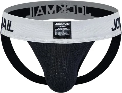 Vista 10 de JOCKMAIL Jockstrap Athletic Supporter Ropa interior Gimnasio Entrenamiento Correa Breve Hombres Tanga Verde militar